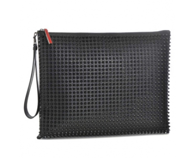 ルブタン 財布 コピー/CHRISTIAN LOUBOUTIN Peter Pouch クラッチバッグ ブラック 2015年春夏新作 1145048-0001-CM53 