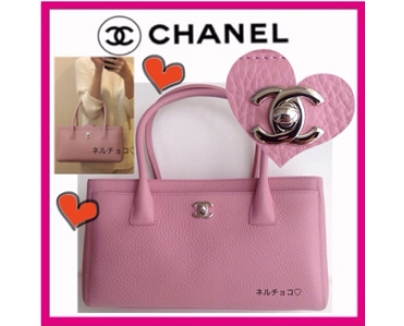 014春夏新作　CHANEL エグゼクティブトートバッグ　ミニ　グレインカーフスキン ピンク