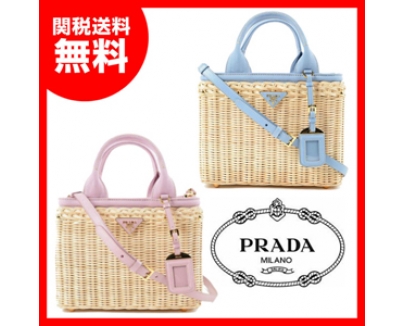 大人気プラダ★MIDOLLINO カナパ カゴバッグ★関税送料込
