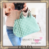国内即納★PRADA★2WAY★ジャガード素材★ショルダー トートバッグ VER...