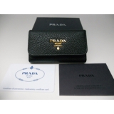 ★【新作!!】PRADA 最高級ソフトレザー キーケース 黒★1PG222