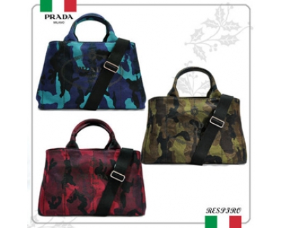 PRADA【3色】大人気のカモフラージュ(迷彩)2WayカナパトートM