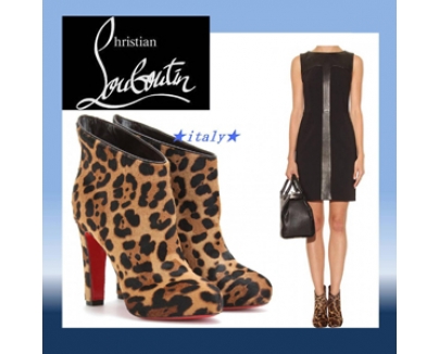 ルブタン 靴 コピー ★Christian Louboutin★KST★レオパードアンクルブーツ