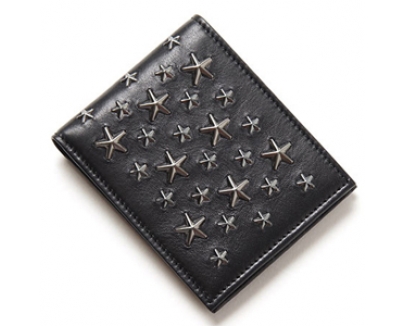 ジミーチュウ財布スーパーコピー JIMMY CHOO 二つ折り財布 MARK BLS BLACK Gunmetal jimmychoo24