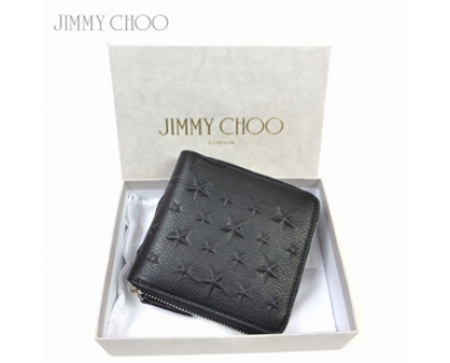 ジミーチュウ財布スーパーコピー 【JIMMY CHOO】 エンボス スター ラウンド 財布 黒 jimmychoo07