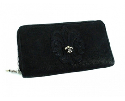 クロムハーツ BSフレア ラウンドジップ 長財布 デストロイレザー Chromehearts 029