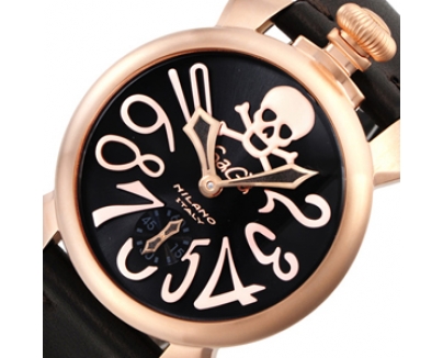 ガガミラノスーパーコピー (GAGA MILANO) MANUALE48mm ARTCOLLECTION 〔ブラック メンズ〕 5011ART01S-BRW