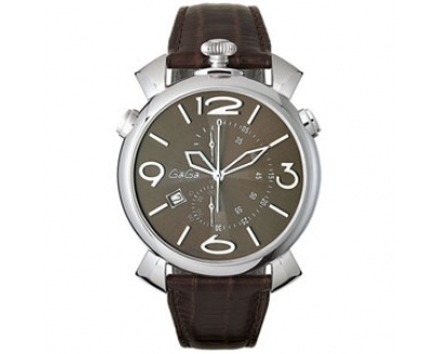 GAGA MILANO ガガミラノスーパーコピー 腕時計 THIN CHRONO 46MM ステンレス 時計 5097.03BW