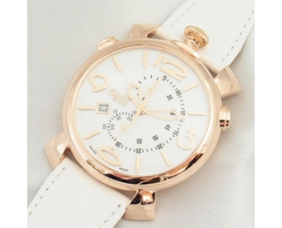 GAGA MILANO ガガミラノスーパーコピー THIN CHRONO 46MM 18ｋPGコーティング 時計 5098.01WH