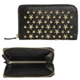 ジミーチュウ財布スーパーコピー Jimmy Choo 星スタッズラウンドジップ長...