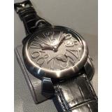 GAGA MILANO ガガミラノスーパーコピー SLIM 46MM - ブラッ...