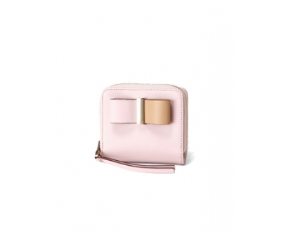 2015SS CHLOE クロエスーパーコピーバイカラーのリボンがアクセントの二つ折り財布