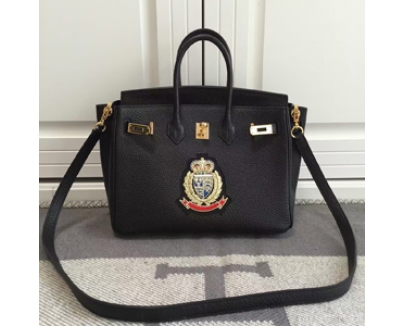 エルメスバーキン コピー 25 HERMES ハンドバッグ 塗鴉 Black ゴールド金具 トゴ Ｑ刻印