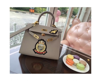 エルメスケリー コピー HERMES 20cm Kelly 内縫 エプソン ローズコンフェッティ Gray