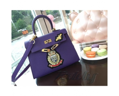 エルメスケリー コピー HERMES 20cm Kelly 内縫 エプソン ローズコンフェッティ Purple