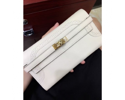 エルメス HERMES ルージュガーネットギリーズケリーウォレット★