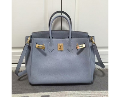 エルメスバーキン コピー 30 HERMES ハンドバッグ ブルーリン ゴールド金具 トゴ Ｑ刻印