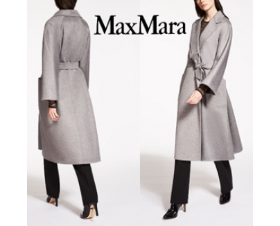 マックスマーラ【Max Mara】LABBRO ピュアカシミヤ ダブルフェイスコート*Grigi