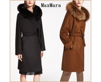 マックスマーラ【Max Mara】MANGO FOXファー ウールコート