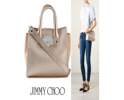 2015新作☆関税送料込☆JIMMYCHOO☆ジミーチュウ スーパーコピー Riley トート　Gold tone
