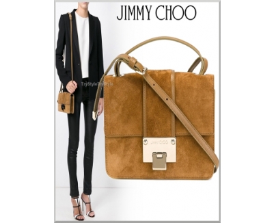 2015-16AW★Jimmy Choo ジミーチュウ スーパーコピー スエード ショルダー ハンドバッグ REBEL