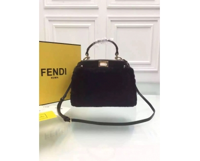 2015秋冬最新作 FENDI フェンディ スーパーコピー ☆ 新作☆Peekabooマイクロ トート ブラック