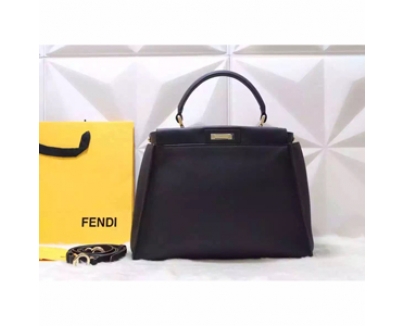 2016-17AW FENDI フェンディ スーパーコピー　ピーカブー ラージ PEEKABOO ブラック 8BN2103ZNF0KUR