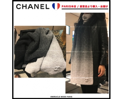 パリ発シャネル【CHANEL】W16 新作 カシミヤ グラデーション マフラー