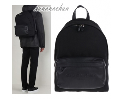 GIVENCHY★ジバンシィスーパーコピー ロゴ キャンバス バックパック Black★