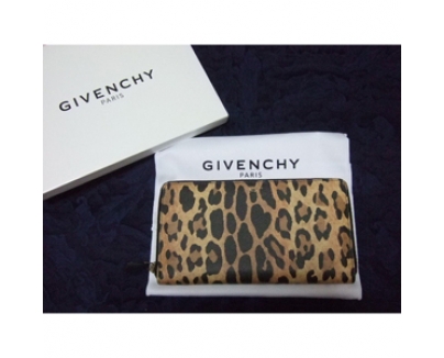 ◆GIVENCHY ジバンシィ財布スーパーコピー レオパード柄 大きいサイズのラウンドジップ長財布◆