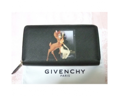 ジバンシィ財布スーパーコピー GIVENCHY バンビ長財布◆黒
