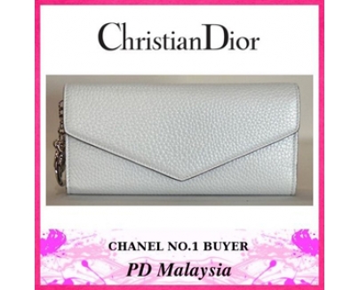 ★【Christian Dior】クリスチャンディオール★メタリック×フラップ財布×ブルー系★最新作ZUTP5760S