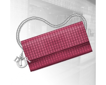 ☆【Christian Dior】クリスチャンディオール☆LADY DIOR CROISIERE　長財布　PINK