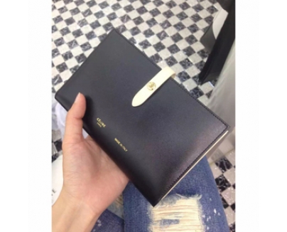 2016秋冬 CELINE セリーヌ コピー★ストラップ ブラック 長財布