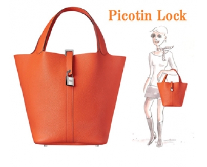 永遠の憧れピコタンGMエルメススーパーコピーpoppy orangeトリヨンクレマンス