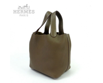 即発【HERMES】ピコタンロックPM エトゥープ トリヨン □R刻