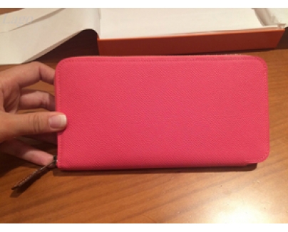 【人気】HERMES♪財布　シルクイン♪人気ピンク♪アザレア♪