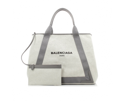 2016新色 BALENCIAGA バレンシアガスーパーコピー ★Navy Cabas キャンバス&レザー トート