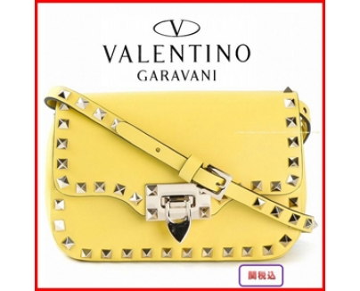 2016新作【Valentino ヴァレンティノスーパーコピー】Rockstudクロスボディ イエロー
