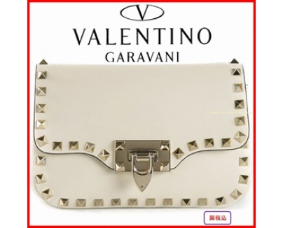 2016新作【Valentino ヴァレンティノスーパーコピー】Rockstudクロスボディ アイボリー