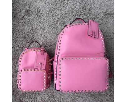 2016AW Valentino ヴァレンティノスーパーコピー ヴァレンティノ ロックスタッズ バックパック ピンク IW9B5399NWB