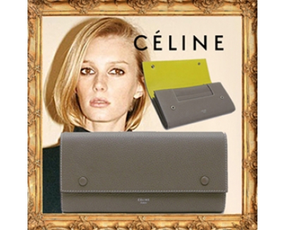 16最新 Celine セリーヌスーパーコピーバイカラー☆中がイエロー☆フラップ☆セリーヌ☆CELINE 101673