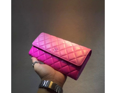 2016春夏新作 Chanel シャネルスーパーコピー 長財布　グラデーションピンク