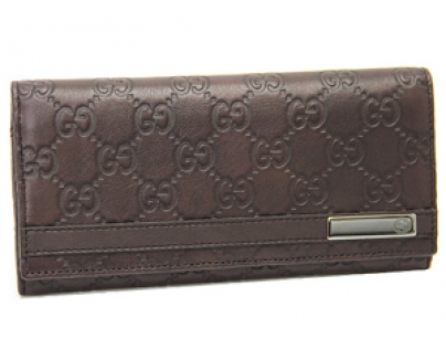 GUCCI グッチ 233112 AA61R 2019 グッチシマレザー 2つ折長財布 ダークブラウン
