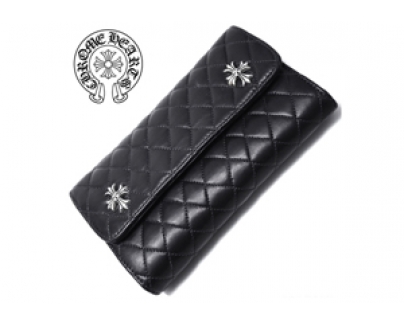 国内発送★クロムハーツ★#4　ウェーブキルティングウォレット Chromehearts51