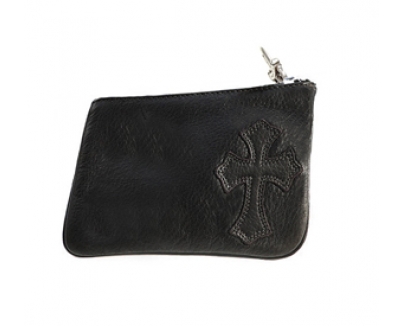 クロムハーツ ジッパー付 コインケース セメタリー クロスパッチ Chromehearts60