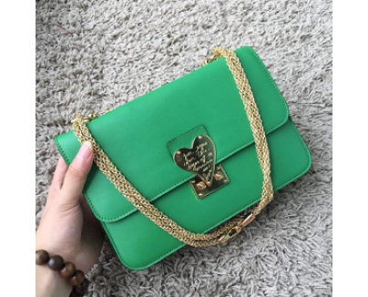 2016AW セレブ愛用者多数☆Valentino ヴァレンティノスーパーコピー☆ Green L'Amour Leather   Shoulder Bag
