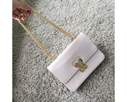 2016AW セレブ愛用者多数☆Valentino ヴァレンティノスーパーコピー☆ White L'Amour Leather Shoulder Bag