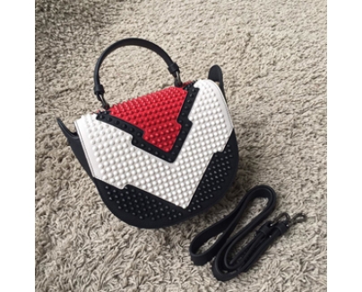 2016新作 Christian Louboutin クリスチャン ルブタンコピーたエレガントキュート Panettone Degradeスパイクバッグ Multi-Color