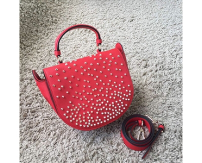 2016新作 Christian Louboutin クリスチャン ルブタンコピーたエレガントキュート Panettone Degradeスパイクバッグ Red